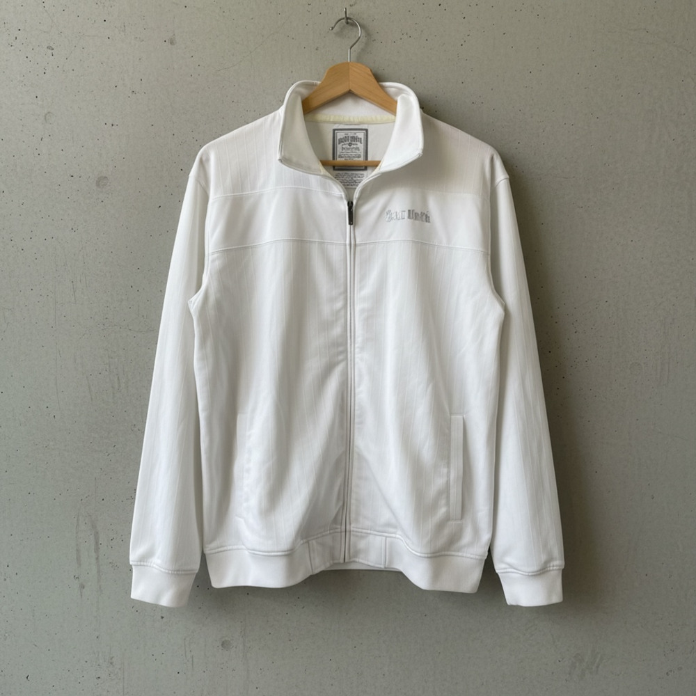 Ecko Unltd Track Jacket Size XL White Full Zip Sweatshirt